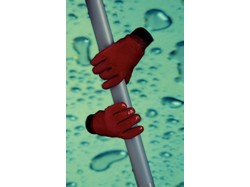 111154-PVC handschoenen met manchet -rood