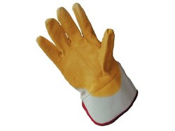 111116-Gecoate handschoenen met kap of manchet -geel