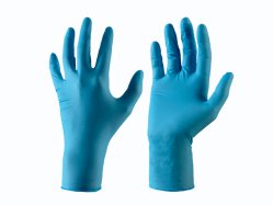128121EL-Nitril disposable handschoenen, ongepoederd -EL -blauw