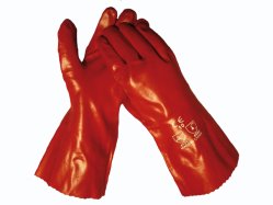 111147-PVC handschoenen categorie 3 -rood