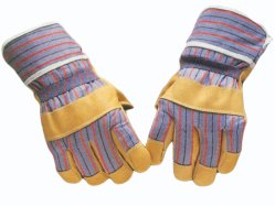 111132-Varkensnerflederen handschoenen -geel
