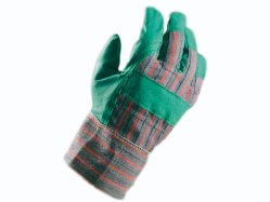 111118-Gecoate handschoenen met kap, vinyl katoen -groen